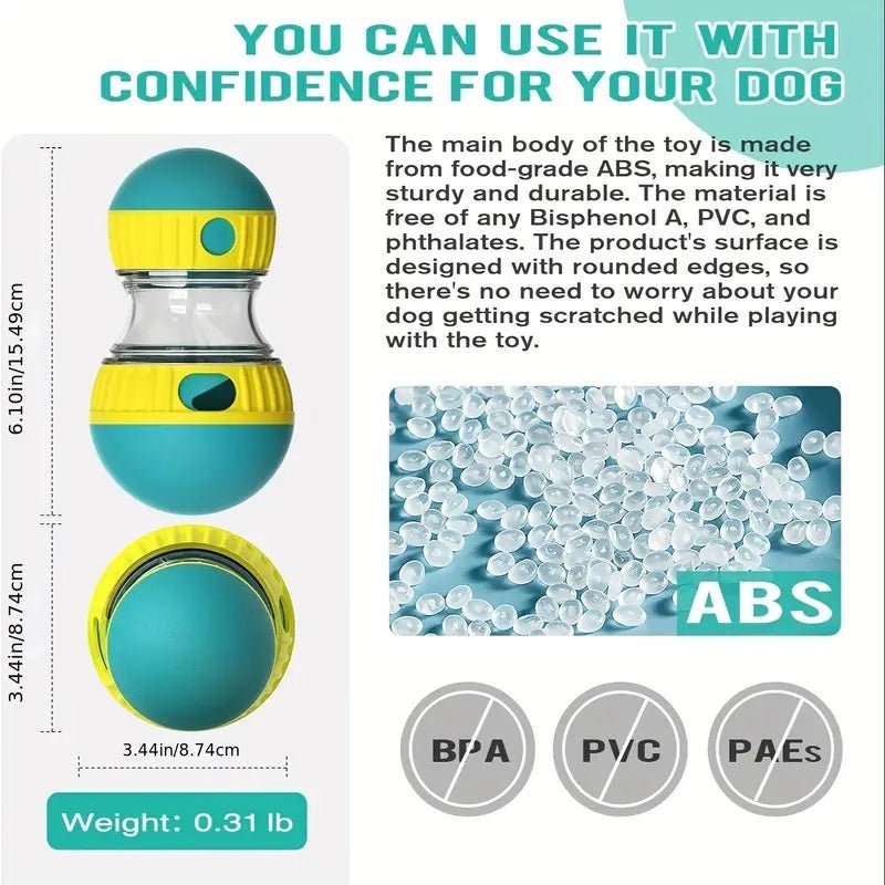 Adjustable Treat Dispenser Toy For Dogs - Interactive IQ Stimulator Slow Feeder For Boredom - Free Fun Puppy Toy Adjustable Food Dispensing Treat Dispenser Dogs Puzzles Feeder | Dog Toy from Globorislux