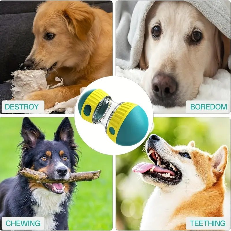 Adjustable Treat Dispenser Toy For Dogs - Interactive IQ Stimulator Slow Feeder For Boredom - Free Fun Puppy Toy Adjustable Food Dispensing Treat Dispenser Dogs Puzzles Feeder | Dog Toy from Globorislux