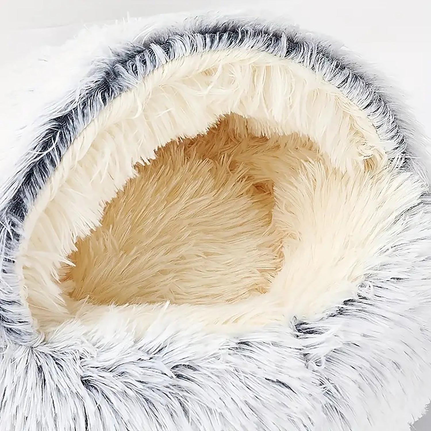 Luxurious Plush Round Cat Bed Cat Bed Round Soft Plush Burrowing Cave Hooded Cat Bed Donut For Dogs Cats - Semi - Enclosed For Cozy Warmth, Easy - Clean Durable Design, Ideal For Winter Comfort | Dog Toy from Globorislux