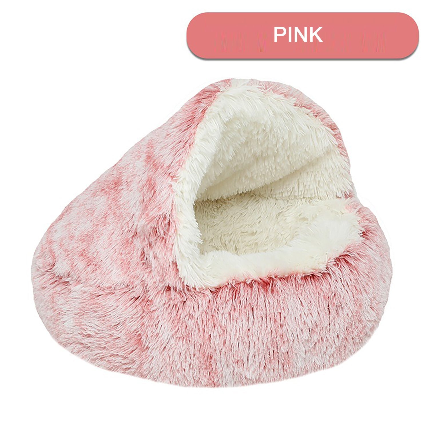 Luxurious Plush Round Cat Bed Cat Bed Round Soft Plush Burrowing Cave Hooded Cat Bed Donut For Dogs Cats - Semi - Enclosed For Cozy Warmth, Easy - Clean Durable Design, Ideal For Winter Comfort | Dog Toy from Globorislux