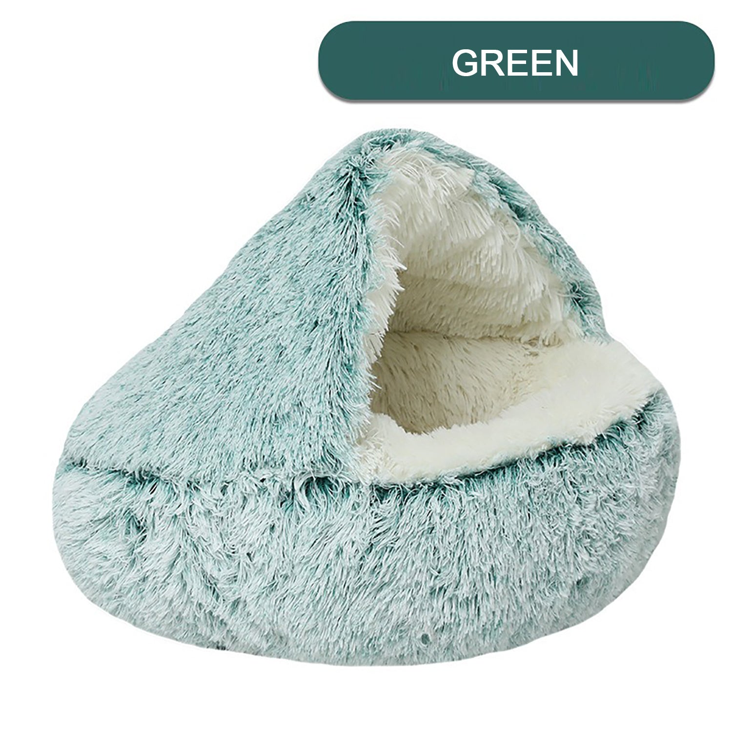 Luxurious Plush Round Cat Bed Cat Bed Round Soft Plush Burrowing Cave Hooded Cat Bed Donut For Dogs Cats - Semi - Enclosed For Cozy Warmth, Easy - Clean Durable Design, Ideal For Winter Comfort | Dog Toy from Globorislux